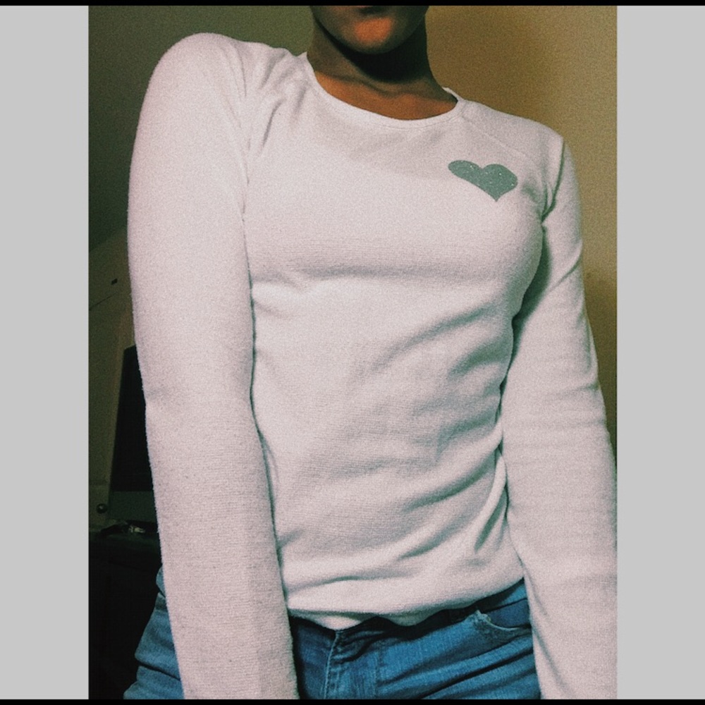 White Shirt With A Heart